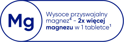 2x więcej magnezu w jednej tabletce