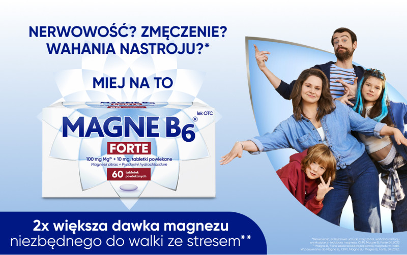 Magne B6 Forte dostępny bez recepty w aptece Melissa łagodzi stres i nerwowość