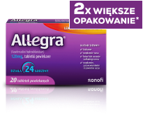 Allegra OTC opakowanie 20 tabletek