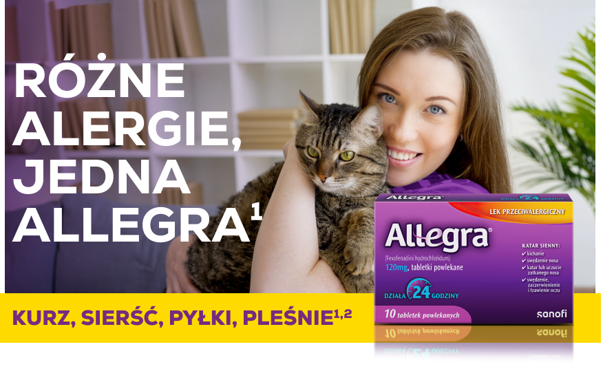 Allegra tabletki na alergię dostępne w aptekach Melissa