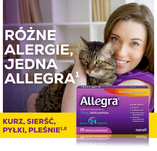 Allegra tabletki na alergię dostępne w aptekach Melissa