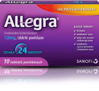 Allegra OTC opakowanie 10 tabletek