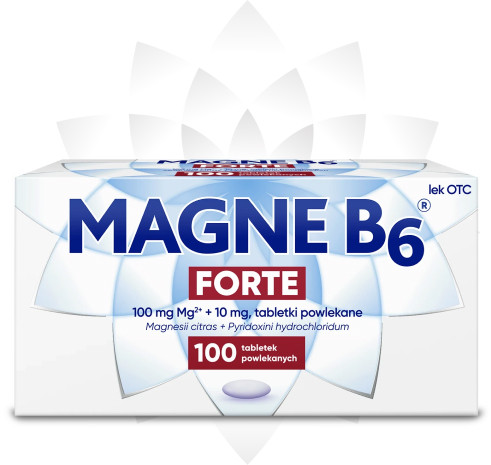 Magne B6 Forte jest dostępny w opakowaniu 100 tabletek