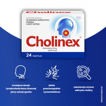 CHOLINEX - 24 past. do ssania na ból gardła - obrazek 2