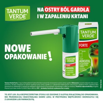 Tantum Verde Forte, 3 mg/ml, aerozol do stosowania w jamie ustnej i gardle, 15 ml - obrazek 2