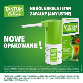 Tantum Verde, 1,5 mg/ml, aerozol do stosowania w jamie ustnej i gardle, 30 ml - obrazek 2