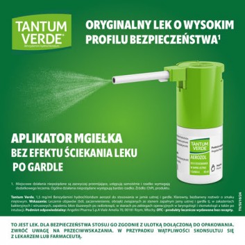 Tantum Verde, 1,5 mg/ml, aerozol do stosowania w jamie ustnej i gardle, 30 ml - obrazek 4