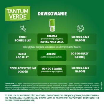 Tantum Verde, 1,5 mg/ml, aerozol do stosowania w jamie ustnej i gardle, 30 ml - obrazek 5