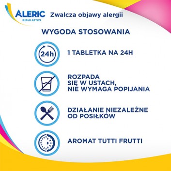 ALERIC DESLO ACTIVE 2,5 mg, 10 tabl. Pomoc w alergii. - obrazek 6