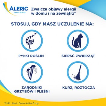 ALERIC DESLO ACTIVE 5mg, 10 tabl. preparat przeciwalergiczny, cena, opinie, właściwości  - obrazek 3