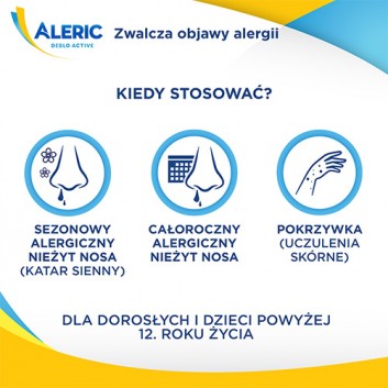 ALERIC DESLO ACTIVE 5mg, 10 tabl. preparat przeciwalergiczny, cena, opinie, właściwości  - obrazek 5