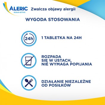 ALERIC DESLO ACTIVE 5mg, 10 tabl. preparat przeciwalergiczny, cena, opinie, właściwości  - obrazek 6