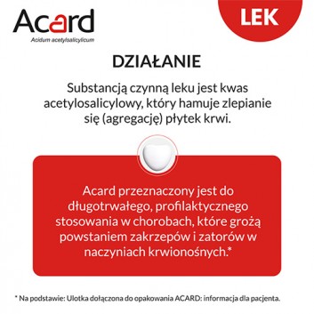 ACARD 75 mg, na układ krążenia, 60 tabletek - obrazek 2