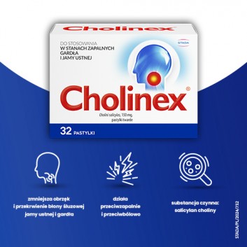 CHOLINEX, 32 pastylki do ssania - obrazek 2