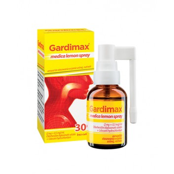 GARDIMAX MEDICA LEMON SPRAY Aerozol do stosowania w jamie ustnej  - 30 ml