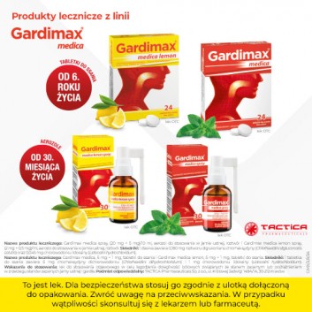 GARDIMAX MEDICA LEMON SPRAY Aerozol do stosowania w jamie ustnej  - 30 ml - obrazek 6