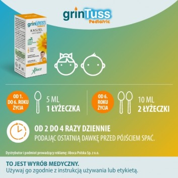 GRINTUSS PEDIATRIC Syrop dla dzieci na kaszel suchy i mokry, 128 g - obrazek 6