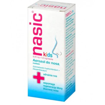 NASIC KIDS 0,05 mg + 5 mg / dawkę, Aerozol do nosa, 10 ml