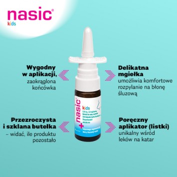 NASIC KIDS 0,05 mg + 5 mg / dawkę, Aerozol do nosa, 10 ml - obrazek 6