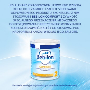 Bebilon Comfort 2, żywność specjalnego przeznaczenia medycznego dla niemowląt od 6. miesiąca, 400 g - obrazek 2