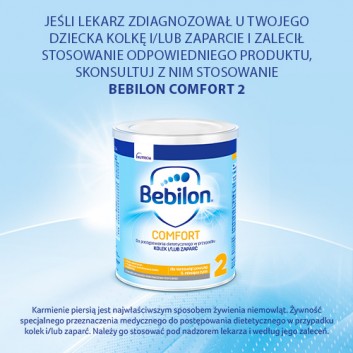 Bebilon Comfort 2, żywność specjalnego przeznaczenia medycznego dla niemowląt od 6. miesiąca, 400 g - obrazek 3