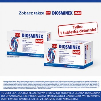 DIOSMINEX 500 mg, na żylaki, 60 tabletek - obrazek 6