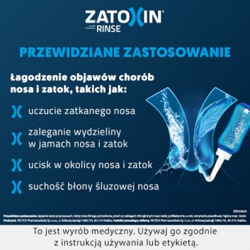 ZATOXIN RINSE Zestaw do płukania nosa i zatok - 1 irygator + 12 sasz. - obrazek 5