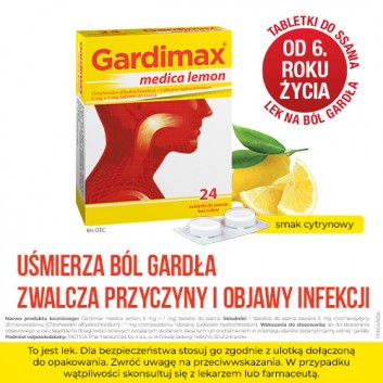 GARDIMAX MEDICA Lemon - 24 tabl. - obrazek 2