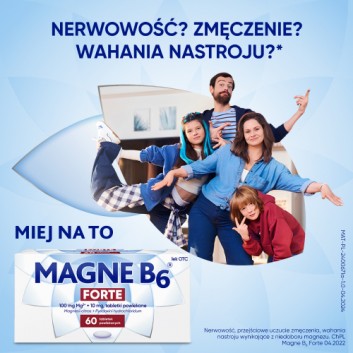 Magne B6 Forte, 100 mg+10 mg, tabletki powlekane, 60 sztuk - obrazek 3