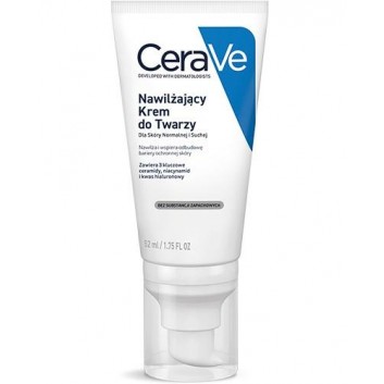 CeraVe, nawilżający krem do twarzy dla skóry normalnej i suchej, 52 ml