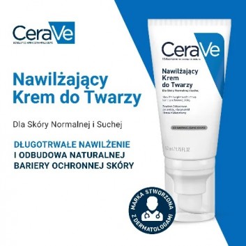 CeraVe, nawilżający krem do twarzy dla skóry normalnej i suchej, 52 ml - obrazek 2