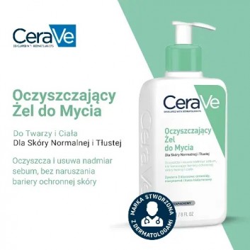 CeraVe, oczyszczający żel do mycia z ceramidami dla skóry normalnej i tłustej, 473 ml - obrazek 3