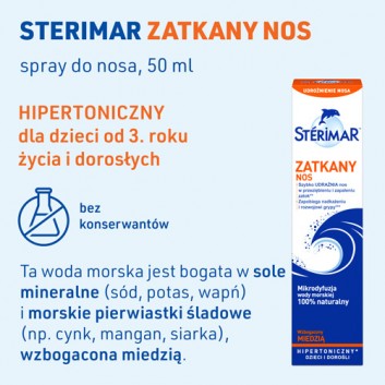 Sterimar Zatkany Nos Roztwór hipertoniczny wzbogacony miedzią - 50 ml - obrazek 2