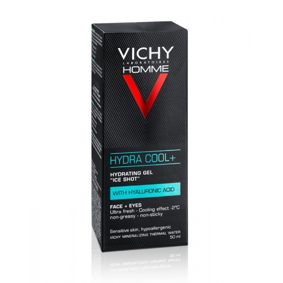 VICHY HOMME HYDRA COOL Żel nawilżający z kwasem hialuronowym - 50 ml - cena, opinie, właściwości