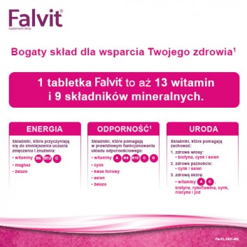 FALVIT zestaw witamin i minerałów dla kobiet, 30 tabletek - obrazek 4