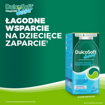 DULCOSOFT JUNIOR roztwór doustny, 100 ml. na zaparcia u dzieci, cena, opinie, wskazania - obrazek 2