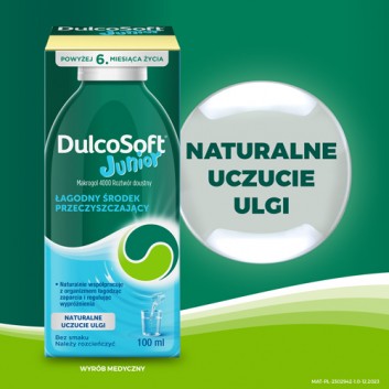 DULCOSOFT JUNIOR roztwór doustny, 100 ml. na zaparcia u dzieci, cena, opinie, wskazania - obrazek 3