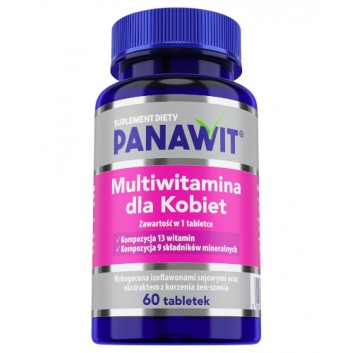 PANAWIT Multiwitamina dla kobiet, 60 tabletek - obrazek 3