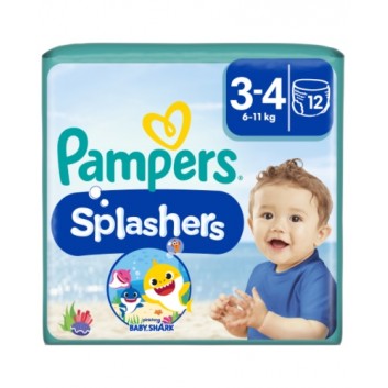 Pampers Splashers 3-4 jednorazowe pieluchomajtki do pływania 6-11 kg - 12 sztuk