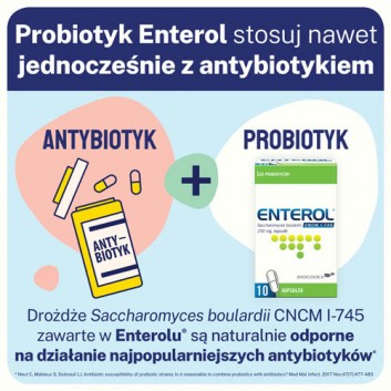 ENTEROL 250 mg, 10 kaps., przeciw biegunce, cena, opinie, wskazania - obrazek 4