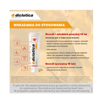 DICLOTICA Żel 10 mg/g, 100 g, preparat przeciwzapalny i przeciwbólowy, opinie, wskazania, dawkowanie - obrazek 4