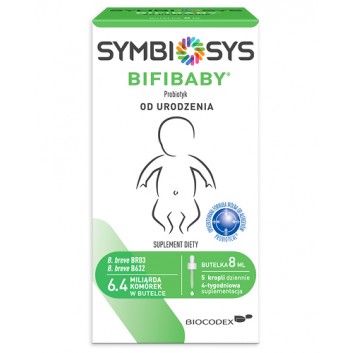 SYMBIOSYS BIFIBABY Krople dla dzieci od urodzenia, 8 ml