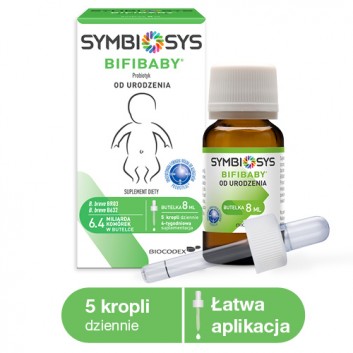 SYMBIOSYS BIFIBABY Krople dla dzieci od urodzenia, 8 ml - obrazek 2