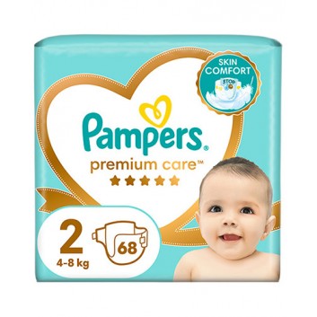 PAMPERS PREMIUM CARE 2 MINI Pieluchy 4-8 kg, 68 sztuk