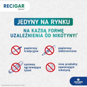 Recigar 1,5 mg, 100 tabletek, pomaga rzucić palenie i uzależnienie od nikotyny - obrazek 3