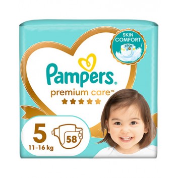 Pampers Pieluchy Premium Care rozmiar 5, 58 sztuk pieluszek