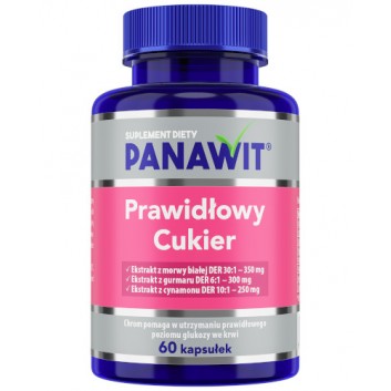 PANAWIT Prawidłowy Cukier, 60 kapsułek