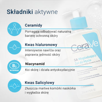 CeraVe SA, wygładzający żel do mycia, 236 ml - obrazek 4