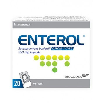 ENTEROL 250 mg - 20 kaps. - preparat przeciw biegunce - cena, opinie, wskazania