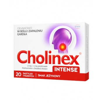 CHOLINEX INTENSE, 20 pastylek do ssania